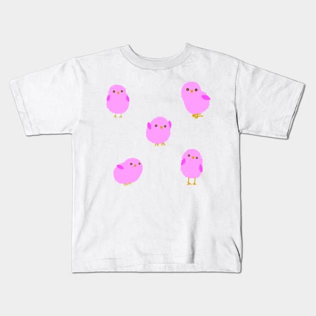 Guess Who Soggy Chick Sticker Pack (Pink) Kids T-Shirt by casserolestan